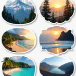 Mountains & Beaches - Sticker Sheet v3